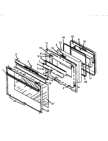 Oven Door Assembly parts for Amana Gas Range AGS730W-P1141268NW from AppliancePartsPros.com