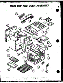 Main Top And Oven Assembly parts for Amana Gas Range AGS741W-P1155901S from AppliancePartsPros.com