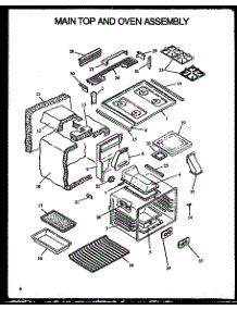 Main Top And Oven Assembly (Ags745ww / P1130733n) (Ags745ww1 / P1130733ww) (Ags745e1 / P1130741n) (Ags745e / P1113903s) (Ags745e / P1113901s) (Ags745w / P1113904s) (Ags745w / P1113902s) (Ags743w / P1155903w) (Ags743w / P1155903s) (Ags743l / P1155904s) parts for Amana Gas Range AGS745E1-P1130741N from AppliancePartsPros.com