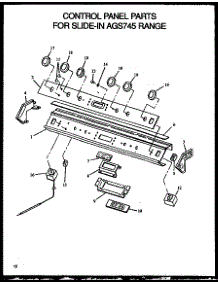 Control Panel Parts For Slide-In Ags745 Range (Ags745ww / P1130733n) (Ags745ww1 / P1130733ww) (Ags745e1 / P1130741n) (Ags745e / P1113903s) (Ags745e / P1113901s) (Ags745w / P1113904s) (Ags745w / P1113902s) parts for Amana Gas Range AGS745E1-P1130741N from AppliancePartsPros.com