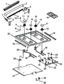 Main Top parts for Amana Gas Range AGS746E-P1130736NE from AppliancePartsPros.com