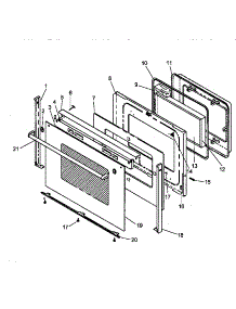 Oven Door Assembly parts for Amana Gas Range AGS751W1P1141273NW from AppliancePartsPros.com