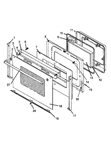 Oven Door Assembly parts for Amana Gas Range AGS761L1-P1141274NL from AppliancePartsPros.com
