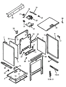 Cabinet Assembly parts for Amana Gas Range AGS780WW-P1141252NW from AppliancePartsPros.com
