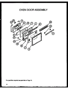 Oven Door Assembly parts for Amana Gas Range AGS780WW-P1168602W from AppliancePartsPros.com