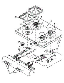 Sealed Burner parts for Amana Gas Range AGS781WW-P1142636NWW from AppliancePartsPros.com