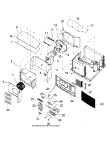 Inside Cabinet Parts parts for Amana Room Air Conditioner AH183 from AppliancePartsPros.com