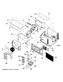 Inside View parts for Amana Room Air Conditioner AH243 from AppliancePartsPros.com