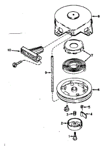 Rewind Starter No. 590537 parts for Tecumseh Lawn & Garden Engine AH600-1641 from AppliancePartsPros.com