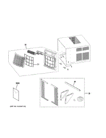 Grille & Chassis Parts parts for Ge Room Air Conditioner AHM24DYH1 from AppliancePartsPros.com
