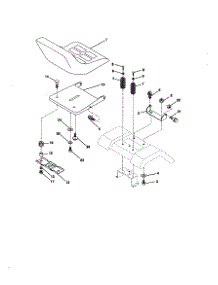 Seat parts for Rally Front-Engine Lawn Tractor AK125H42B from AppliancePartsPros.com