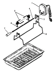 Rotisserie parts for Amana Electric Cooktop AKDE5WW/P1131742WW from AppliancePartsPros.com