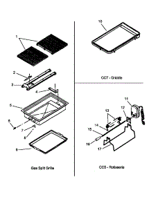 Cc7 & Cc5 Gas parts for Amana Gas Cooktop AKDG2E-P1131628NE from AppliancePartsPros.com