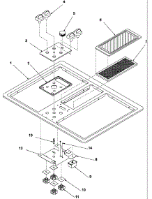 Main Top parts for Amana Electric Cooktop AKED3050E-P1131760NE from AppliancePartsPros.com
