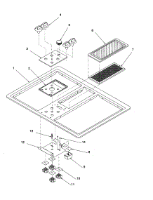 Main Top parts for Amana Electric Cooktop AKED3050WW-P1131761NWW from AppliancePartsPros.com