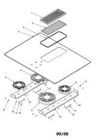 Maintop parts for Amana Electric Cooktop AKEF3070E-P1131763NE from AppliancePartsPros.com