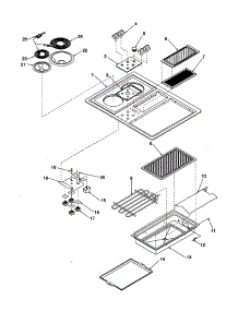 Main Top parts for Amana Electric Cooktop AKES3060WW-P1131756NWW from AppliancePartsPros.com