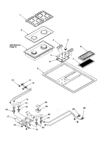 Main Top parts for Amana Gas Cooktop AKGD3050CC-P1131632NCC from AppliancePartsPros.com