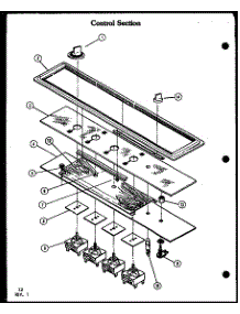 Control Section (Akd-1B / P85558-2S) (Akm-1B / P85549-2S) (Akd-1B / P85558-3S) (Akm-1B / P85549-3S) parts for Amana Range AKM-1B-P85549-3S from AppliancePartsPros.com