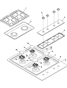 Main Top parts for Amana Gas Cooktop AKS3040LL-P1142522NLL from AppliancePartsPros.com