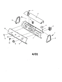 Control Panel parts for Amana Dryer ALG643RMC-PALG643RMC from AppliancePartsPros.com