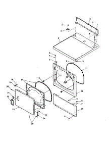Door And Front Access / Top Panels parts for Amana Dryer ALG643RMC-PALG643RMC from AppliancePartsPros.com