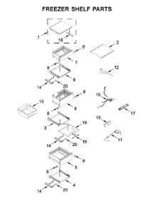 Freezer Shelf Parts parts for Jenn-Air Upright Freezer ALOVE24FLC00 from AppliancePartsPros.com