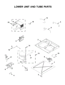 Lower Unit And Tube Parts parts for Jenn-Air Upright Freezer ALOVE24FLC00 from AppliancePartsPros.com