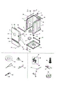 Front Base And Cabinet parts for Amana Washer ALW210RAW-PALW210RAW from AppliancePartsPros.com