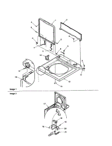 Cabinet Top, Door And Door Switch parts for Amana Washer ALW540RMC-PALW540RMC from AppliancePartsPros.com