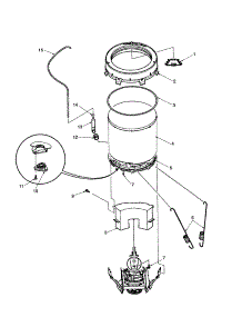 Outer Tub And Pressure Tube parts for Amana Washer ALW540RMC-PALW540RMC from AppliancePartsPros.com