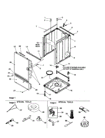 Base / Cabinet / Special Tools parts for Amana Washer ALW990EAC-PALW990EAC1 from AppliancePartsPros.com