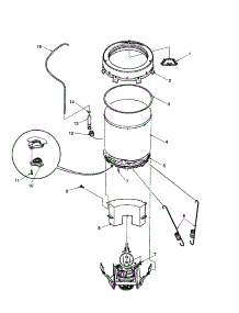 Outer Tub And Pressure Tube parts for Amana Washer ALW990EAW-PALW990EAW from AppliancePartsPros.com
