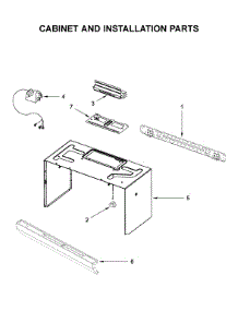 Cabinet And Installation Parts parts for Amana Microwave/Hood Combo AMV2307PFS3 from AppliancePartsPros.com