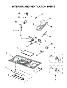 Interior And Ventilation Parts parts for Amana Microwave/Hood Combo AMV6502REB5 from AppliancePartsPros.com