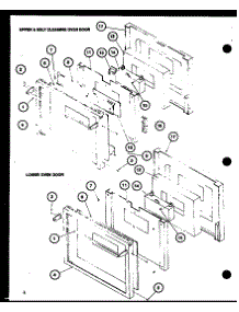 Upper & Self Cleaning Oven Door parts for Amana Electric Wall Oven AO24DD-P8556712S from AppliancePartsPros.com