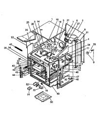 Cabinet, Upper parts for Amana Gas Wall Oven AO27DGK-P1132525NK from AppliancePartsPros.com