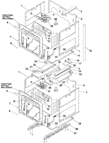 Main Front parts for Amana Electric Wall Oven AOCD2770E-P1132376NE from AppliancePartsPros.com