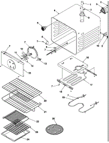 Cavity parts for Amana Electric Wall Oven AOCS2740WW-P1132358NWW from AppliancePartsPros.com