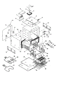 Oven Body parts for Amana Electric Wall Oven AOES2430E-P1132363NE from AppliancePartsPros.com