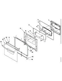 Oven Door parts for Amana Electric Wall Oven AOES2730E-P1132357NE from AppliancePartsPros.com