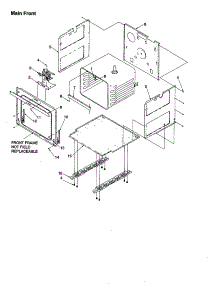 Main Front parts for Amana Electric Wall Oven AOES2730E-P1132367NE from AppliancePartsPros.com