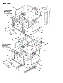 Main Front parts for Amana Gas Wall Oven AOGD2750WW-P1132530NWW from AppliancePartsPros.com
