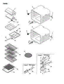 Cavity parts for Amana Gas Wall Oven AOGD2750WW-P1132530NWW from AppliancePartsPros.com