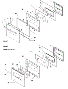 Oven Door parts for Amana Gas Wall Oven AOGD2750WW-P113253NWW from AppliancePartsPros.com
