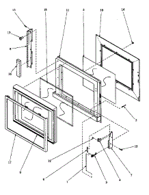 Microwave Door Assy parts for Amana Wall Oven/Microwave Combo AOR27DE-P1132341NE from AppliancePartsPros.com