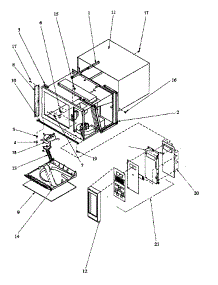 Chassis Assy & Control Panel parts for Amana Wall Oven/Microwave Combo AOR27DEW-P1132341NW from AppliancePartsPros.com
