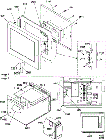 Door / Outer Cabinet parts for Amana Countertop Microwave AOWS2030WW-P1306702M from AppliancePartsPros.com