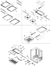 Refrigerator Shelving parts for Amana Bottom-Mount Refrigerator ARB1917CB from AppliancePartsPros.com