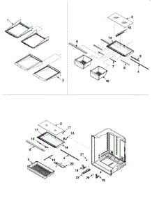 Refrigerator Shelving parts for Amana Bottom-Mount Refrigerator ARB2217CC-PARB2217CC0 from AppliancePartsPros.com